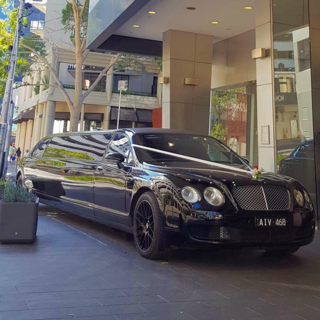 Black Bentley in City