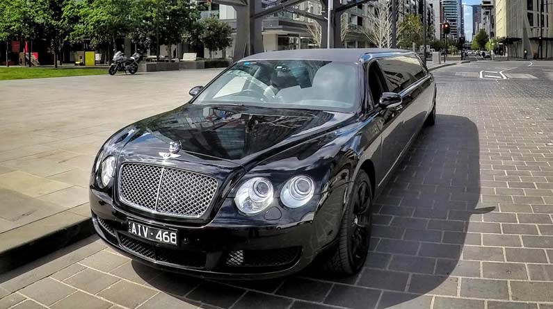 Stretch Limousine Hire Melbourne - Black Bentley 10 seater from Boss Limo